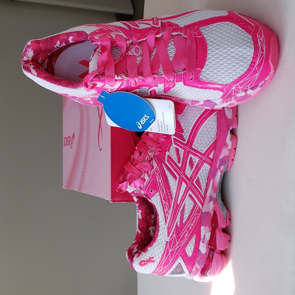 Asics women's 9.5 Breast Cancer Awareness Pink Ribbon GT 1000 3 PR - Picture 2 of 16